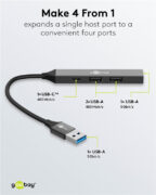 GOOBAY USB hub 74458, 4x θυρών, USB 3.2, 5Gbps, USB σύνδεση, γκρι 12 GOOBAY USB hub 74458, 4x θυρών, USB 3.2, 5Gbps, USB σύνδεση, γκρι 3