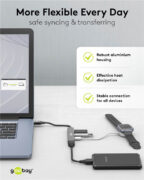 GOOBAY USB hub 74458, 4x θυρών, USB 3.2, 5Gbps, USB σύνδεση, γκρι 15 GOOBAY USB hub 74458, 4x θυρών, USB 3.2, 5Gbps, USB σύνδεση, γκρι 6