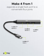 GOOBAY USB hub 74459, 4x θυρών, USB 3.2, 5Gbps, USB-C σύνδεση, γκρι 12 GOOBAY USB hub 74459, 4x θυρών, USB 3.2, 5Gbps, USB-C σύνδεση, γκρι 3