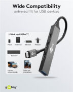 GOOBAY USB hub 74459, 4x θυρών, USB 3.2, 5Gbps, USB-C σύνδεση, γκρι 13 GOOBAY USB hub 74459, 4x θυρών, USB 3.2, 5Gbps, USB-C σύνδεση, γκρι 4