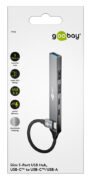 GOOBAY USB hub 74460, 5x θυρών, USB 3.2, 5Gbps, 100W, USB-C σύνδεση, γκρι 8