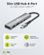 GOOBAY USB hub 76563, 4x θυρών, USB 3.2, 5Gbps, USB-C σύνδεση, γκρι 13 GOOBAY USB hub 76563, 4x θυρών, USB 3.2, 5Gbps, USB-C σύνδεση, γκρι 3