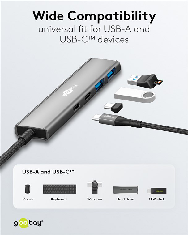GOOBAY USB hub 76563, 4x θυρών, USB 3.2, 5Gbps, USB-C σύνδεση, γκρι 7 GOOBAY USB hub 76563, 4x θυρών, USB 3.2, 5Gbps, USB-C σύνδεση, γκρι - Image 5