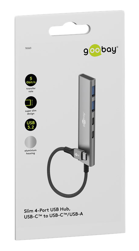 GOOBAY USB hub 76563, 4x θυρών, USB 3.2, 5Gbps, USB-C σύνδεση, γκρι 11 GOOBAY USB hub 76563, 4x θυρών, USB 3.2, 5Gbps, USB-C σύνδεση, γκρι - Image 9