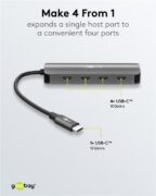 GOOBAY USB hub 76565, 4x θυρών, USB 3.2, 10Gbps, USB-C σύνδεση, γκρι 13 GOOBAY USB hub 76565, 4x θυρών, USB 3.2, 10Gbps, USB-C σύνδεση, γκρι 4