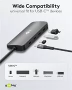 GOOBAY USB hub 76565, 4x θυρών, USB 3.2, 10Gbps, USB-C σύνδεση, γκρι 5