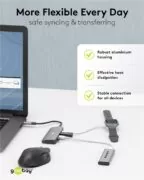 GOOBAY USB hub 76565, 4x θυρών, USB 3.2, 10Gbps, USB-C σύνδεση, γκρι 6