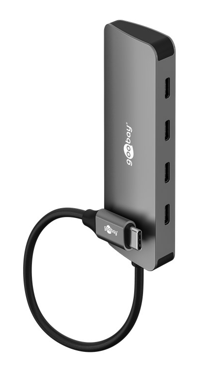 GOOBAY USB hub 76565, 4x θυρών, USB 3.2, 10Gbps, USB-C σύνδεση, γκρι 3 GOOBAY USB hub 76565, 4x θυρών, USB 3.2, 10Gbps, USB-C σύνδεση, γκρι