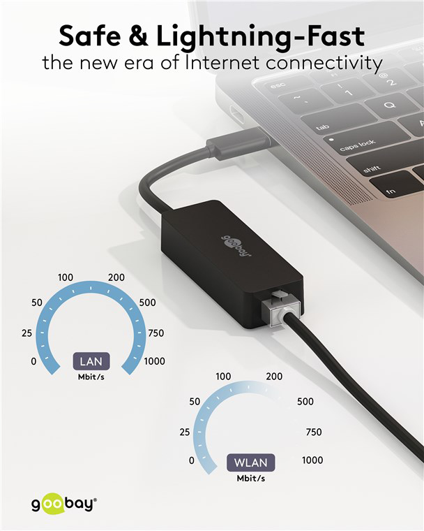 GOOBAY αντάπτορας δικτύου 76579, USB-C, 1000Mbps Ethernet, μαύρος 4 GOOBAY αντάπτορας δικτύου 76579, USB-C, 1000Mbps Ethernet, μαύρος - Image 2