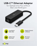 GOOBAY αντάπτορας δικτύου 76579, USB-C, 1000Mbps Ethernet, μαύρος 14 GOOBAY αντάπτορας δικτύου 76579, USB-C, 1000Mbps Ethernet, μαύρος 3
