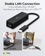 GOOBAY αντάπτορας δικτύου 76579, USB-C, 1000Mbps Ethernet, μαύρος 7
