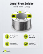 GOOBAY σύρμα συγκόλλησης 77421, Φ0.8mm, lead free, 20g 3