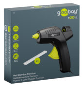GOOBAY πιστόλι θερμοκόλλησης σιλικόνης 77824 με 2x ράβδους σιλικόνης 11mm, 80W, μαύρο 9
