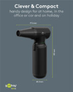 GOOBAY ηλεκτρικό air duster 77830, 100W, 6000mAh, μαύρο 7