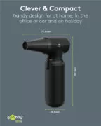 GOOBAY ηλεκτρικό air duster 77830, 100W, 6000mAh, μαύρο 7