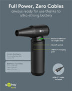 GOOBAY ηλεκτρικό air duster 77831 με φακό, 180W, 6000mAh, μαύρο 5