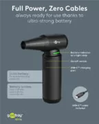 GOOBAY ηλεκτρικό air duster 77831 με φακό, 180W, 6000mAh, μαύρο 16 GOOBAY ηλεκτρικό air duster 77831 με φακό, 180W, 6000mAh, μαύρο 5