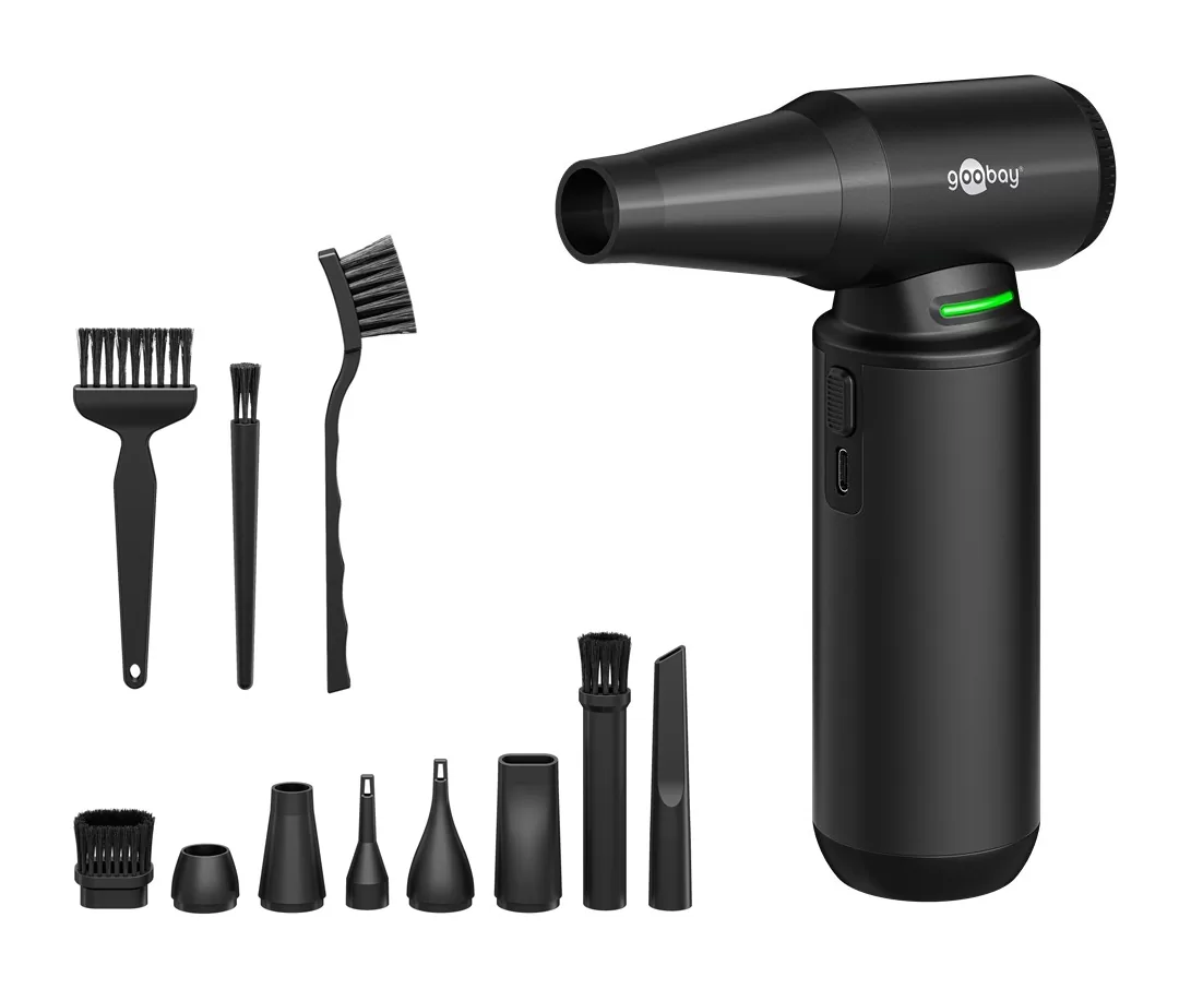 GOOBAY ηλεκτρικό air duster 77831 με φακό, 180W, 6000mAh, μαύρο 3 GOOBAY ηλεκτρικό air duster 77831 με φακό, 180W, 6000mAh, μαύρο