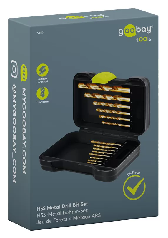 GOOBAY σετ τρυπάνια 77850 για μέταλλο, HSS, 1.5-10mm, κυλινδρικό, 15τμχ 11 GOOBAY σετ τρυπάνια 77850 για μέταλλο, HSS, 1.5-10mm, κυλινδρικό, 15τμχ - Image 9