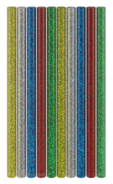 GOOBAY ράβδοι σιλικόνης 77855, Φ11mm x 200mm, glitter διάφορα χρώματα, 10τμχ