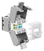 GOOBAY Keystone module RJ45 77943, CAT 6A STP, slim, toolfree, ασημί/μαύρο 2