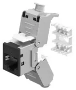 GOOBAY Keystone module RJ45 77943, CAT 6A STP, slim, toolfree, ασημί/μαύρο 3