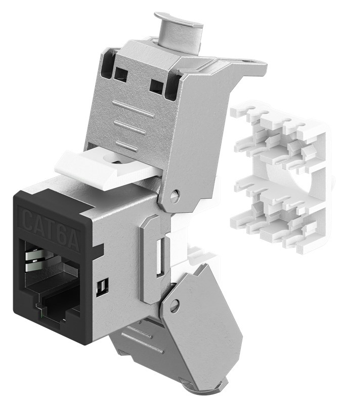 GOOBAY Keystone module RJ45 77943, CAT 6A STP, slim, toolfree, ασημί/μαύρο 5 GOOBAY Keystone module RJ45 77943, CAT 6A STP, slim, toolfree, ασημί/μαύρο - Image 3
