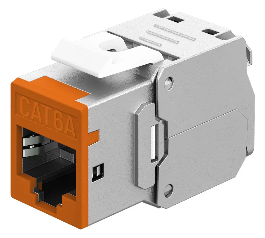 GOOBAY Keystone module RJ45 77947, CAT 6A STP, slim, toolfree, ασημί/πορτοκαλί 3 GOOBAY Keystone module RJ45 77947, CAT 6A STP, slim, toolfree, ασημί/πορτοκαλί