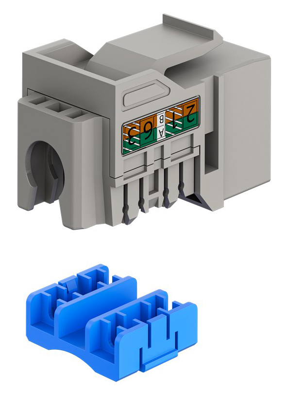 GOOBAY Keystone module RJ45 77951, CAT 6A UTP, slim & short, toolfree, γκρι 4 GOOBAY Keystone module RJ45 77951, CAT 6A UTP, slim & short, toolfree, γκρι - Image 2