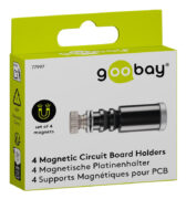 GOOBAY μαγνητικές βάσεις στήριξης πλακέτας 77997 για συγκόλληση, 4τμχ, μαύρο 6