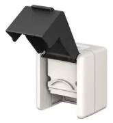 GOOBAY κυτίο για 2x Keystone modules 79169, εξωτερικού χώρου, IP44, λευκό/μαύρο 3