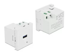 DELOCK module USB θύρα φόρτισης Easy 45 81311, 18W, 45x45mm, λευκό 1