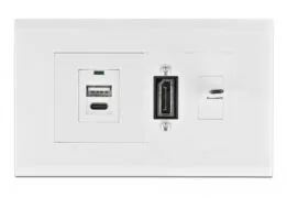 DELOCK module βάση πρίζας Easy 45 81316, 130 x 80 mm, λευκό 2