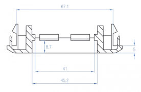 DELOCK module βάση πρίζας Easy 45 81316, 130 x 80 mm, λευκό 4