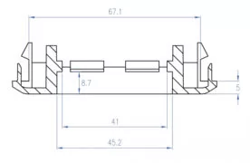 DELOCK module βάση πρίζας Easy 45 81316, 130 x 80 mm, λευκό 4