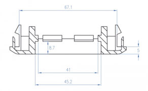 DELOCK module βάση πρίζας Easy 45 81317, 175x80mm, λευκό 4