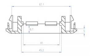 DELOCK module βάση πρίζας Easy 45 81317, 175x80mm, λευκό 4