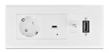 DELOCK module βάση πρίζας Easy 45 81317, 175x80mm, λευκό 2