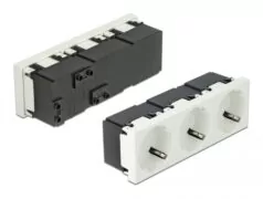 DELOCK τριπλό module πρίζας ρεύματος Easy 45 81323, 45°, 45x45mm, 5τμχ 1