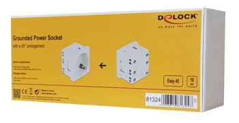 DELOCK module πρίζας ρεύματος Easy 45 81324, 45°, 45x45mm, 10τμχ 3