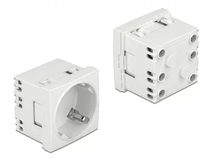 DELOCK module πρίζας ρεύματος Easy 45 81324, 45°, 45x45mm, 10τμχ 3 DELOCK module πρίζας ρεύματος Easy 45 81324, 45°, 45x45mm, 10τμχ