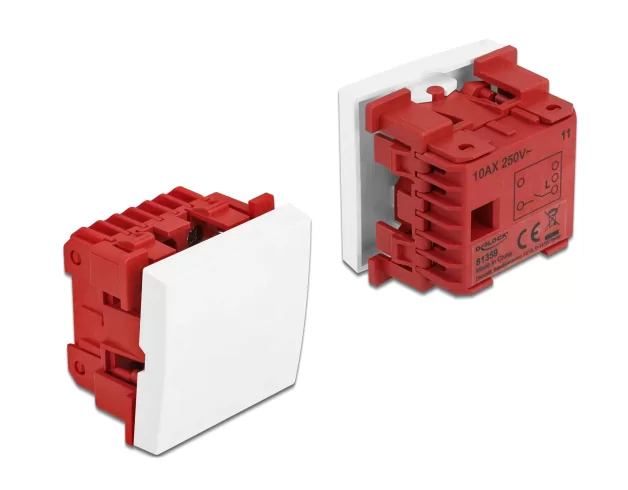 DELOCK module διακόπτης Easy 45 81359, μονός, 1-pole, 1-way, λευκός 3 DELOCK module διακόπτης Easy 45 81359, μονός, 1-pole, 1-way, λευκός