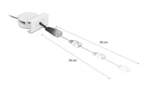 DELOCK module καλώδιο RJ45 Easy 45 81361 Cat.5e, ανασυρόμενο 50cm, μαύρο 2