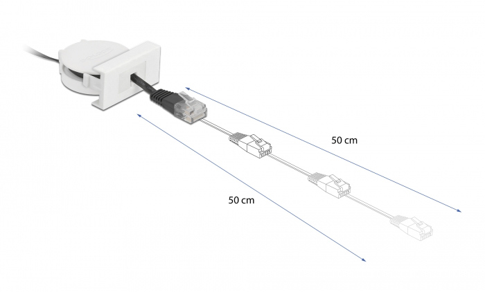 DELOCK module καλώδιο RJ45 Easy 45 81361 Cat.5e, ανασυρόμενο 50cm, μαύρο 4 DELOCK module καλώδιο RJ45 Easy 45 81361 Cat.5e, ανασυρόμενο 50cm, μαύρο - Image 2