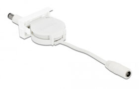 DELOCK module καλώδιο τροφοδοσίας Easy 45 81377, ανασυρόμενο 50cm, λευκό 3