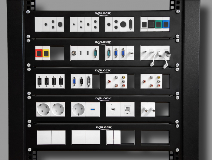 DELOCK patch panel Easy 45 81379, 10", 2U, 90.5x45.2mm x2, μαύρο 5 DELOCK patch panel Easy 45 81379, 10", 2U, 90.5x45.2mm x2, μαύρο - Image 3