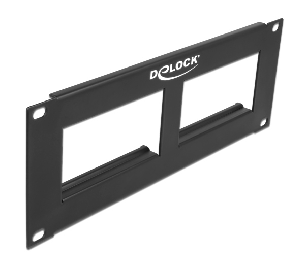 DELOCK patch panel Easy 45 81379, 10", 2U, 90.5x45.2mm x2, μαύρο 3 DELOCK patch panel Easy 45 81379, 10", 2U, 90.5x45.2mm x2, μαύρο