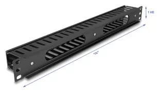 DELOCK cable management 81555 για rack 19"/1U, πλαστικό/μεταλλικό, μαύρο 3