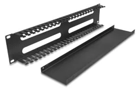 DELOCK cable management 81559 για rack 19"/2U, μεταλλικό, μαύρο 1