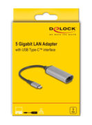 DELOCK αντάπτορας δικτύου 81570, USB-C, 5Gbps Ethernet, ασημί 5 DELOCK αντάπτορας δικτύου 81570, USB-C, 5Gbps Ethernet, ασημί 2